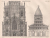 ARCHITECTURE. York Cathedral (west front); Pisa Cathedral. (west front) 1898