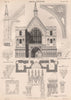 WESTMINSTER HALL. Elevation Flying Buttress Spandrel Crockets Gable Corbel 1898
