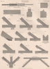 BUILDING. Carpentry. Joints in roofing 1898 old antique vintage print picture