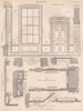 BUILDING. Windows & doors 1898 old antique vintage print picture