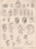 GEMS. Engraved gems in the British Museum 1898 old antique print picture