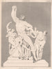 LAOCOON. Laocoön and his Sons statue, in the Vatican 1898 old antique print