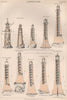 LIGHTHOUSES Eddystone Skerryvore Dhuheartach Wolf/Chicken/Bell/Bishops Rock 1898