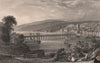 BIDEFORD, North Devon. Decorative view by Thomas ALLOM 1829 old antique print