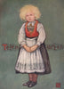 TELEMARK. 'Little girl' by Nico Jungman. Norway 1905 old antique print picture