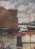 MOLDE. 'Old warehouse and boats' by Nico Jungman. Norway 1905 print