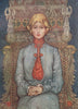 Norwegian maiden' by Nico Jungman. Norway 1905 old antique print picture