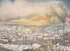 OSLO. 'Bird's-Eye view of Christiania' by Nico Jungman. Norway 1905 old print