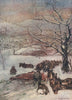 Snow plough by Nico Jungman. Norway 1905 old antique vintage print picture