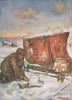 OSLO FJORD. Fishing through the ice by Nico Jungman. Norway 1905 old print