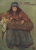 'Lapp mother and child' by Nico Jungman. Norway 1905 old antique print picture
