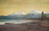 'At the foot of Lake Te-Anau' by Frank Wright. New Zealand 1908 old print