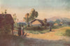 'A Maori village' by Frank Wright. New Zealand 1908 old antique print picture