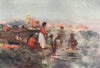 OHINEMUTU. 'Maori washing day' by Walter Wright. New Zealand 1908 old print