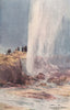 WHAKAREWAREWA. 'Wairoa Geyser' by Frank Wright. New Zealand 1908 old print
