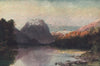 'At the Head of Lake Te-Anau' by Frank Wright. New Zealand 1908 old print