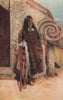 'Maori chieftainess' by Walter Wright. New Zealand 1908 old antique print