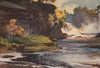 FALLS OF CLYDE. 'Bonnington Falls' by John Young-Hunter. Scotland 1907 print