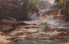 FALLS OF CLYDE. 'Stonebyres Falls' by John Young-Hunter. Scotland 1907 print