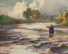 'A favourite pool (Near Rosebank)' by John Young-Hunter. Scotland 1907 print