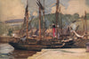 DUNBARTONSHIRE. Bowling, Irish barques unloading. John Young-Hunter 1907 print