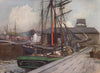 'Entrance to Clyde & Forth Canal, Bowling' by Mary Young-Hunter 1907 old print