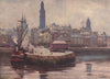 GREENOCK. 'West Harbour, Greenock' by Mary Young-Hunter. Scotland 1907 print