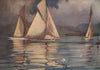 'R.N.Y.C. Regatta, 1906' by John Young-Hunter. Scotland 1907 old antique print