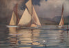 'R.N.Y.C. Regatta, 1906' by John Young-Hunter. Scotland 1907 old antique print
