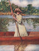 'Punting' by Mortimer Menpes. The Thames 1906 old antique print picture