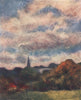 'Clifton Hampden from the bridge' by Mortimer Menpes. Oxfordshire 1906 print