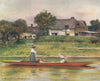 'DORCHESTER-ON-THAMES Backwater' by Mortimer Menpes. Oxfordshire 1906 print