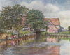 'Streatley Mill' by Mortimer Menpes. Berkshire 1906 old antique print picture