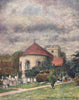 'Goring Church' by Mortimer Menpes. Oxfordshire 1906 old antique print picture