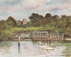 'Goring' by Mortimer Menpes. Oxfordshire 1906 old antique print picture