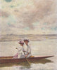 'Paddling' by Mortimer Menpes. Berkshire. SMALL 1906 old antique print picture