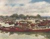'Henley Regatta' by Mortimer Menpes. Oxfordshire 1906 old antique print