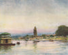 'Hampton Court from the river' by Mortimer Menpes. London 1906 old print