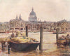 'St. Paul's' by Mortimer Menpes. London 1906 old antique vintage print picture