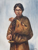 'Tibetan man spinning wool' by Arnold Henry Savage Landor. Tibet 1905 print