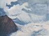 Lumpa Peaks; part of the Charles Landor Glacier by Landor. Nepal 1905 print