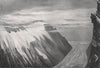 Moraine of glacier; Mountains in clouds;. Arnold Henry Savage Landor. Nepal 1905