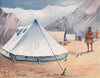 'Author's Tents, A camp in Nepal' by Arnold Henry Savage Landor. Nepal 1905