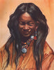'A Tibetan girl' by Arnold Henry Savage Landor. Tibet 1905 antique print