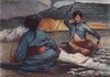 'Tibetan women cleaning wool' by Arnold Henry Savage Landor. Tibet 1905 print
