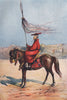 'A Lama standard-bearer' by Arnold Henry Savage Landor. Tibet 1905 print