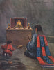 Woman and child praying before a shrine. Arnold Henry Savage Landor. Tibet 1905