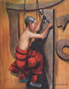 A Lama sculptor carving an inscription;. Arnold Henry Savage Landor. Tibet 1905