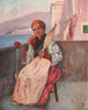 'On a house top, Sorrento' by Augustine Fitzgerald. Naples 1904 old print