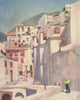 'Amalfi in summer' by Augustine Fitzgerald. Italy 1904 old antique print